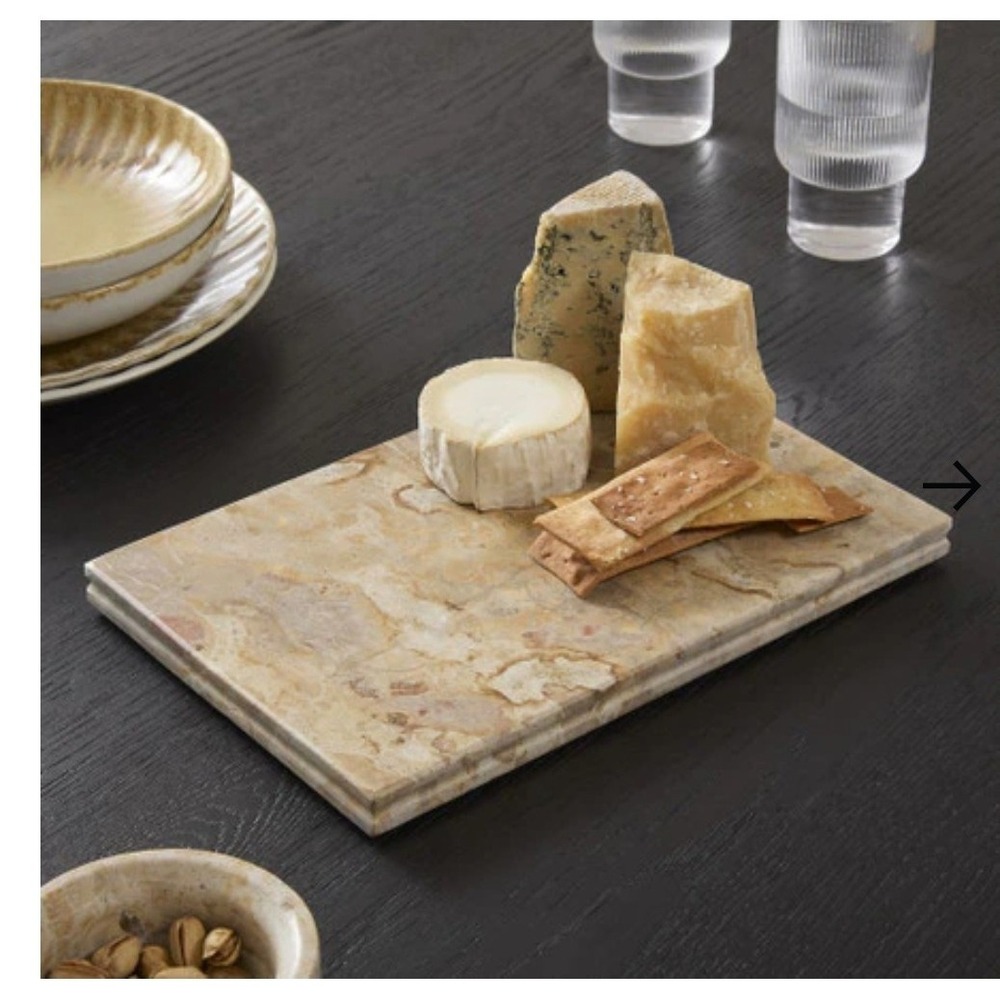 Albi Marble Serving Board Rectangle Heavy Kitchen Dining Food Platter Tray